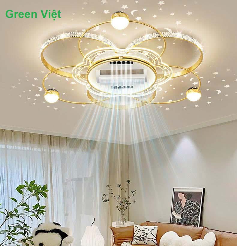 Quạt trần đèn QTDG-51 Thiết Kế Hiện Đại