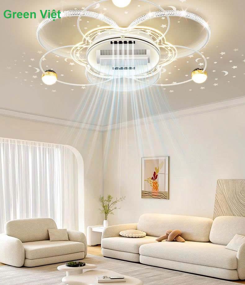 Quạt trần đèn QTDG-51 Thiết Kế Hiện Đại
