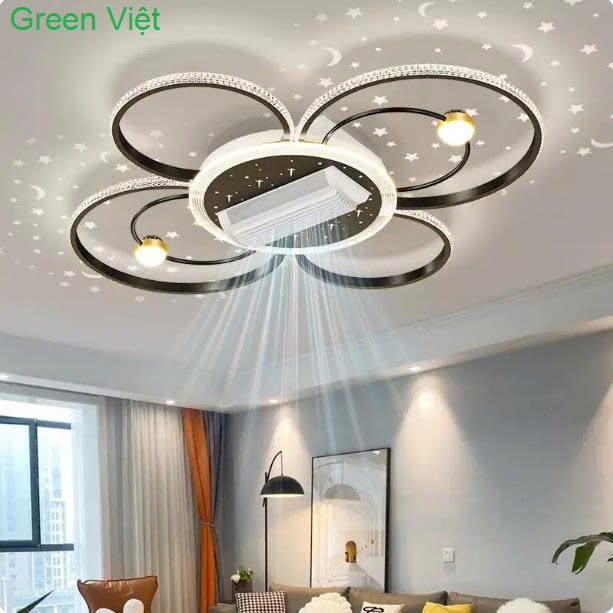 Quạt trần đèn QTDG-52 Hót nhất Green Việt