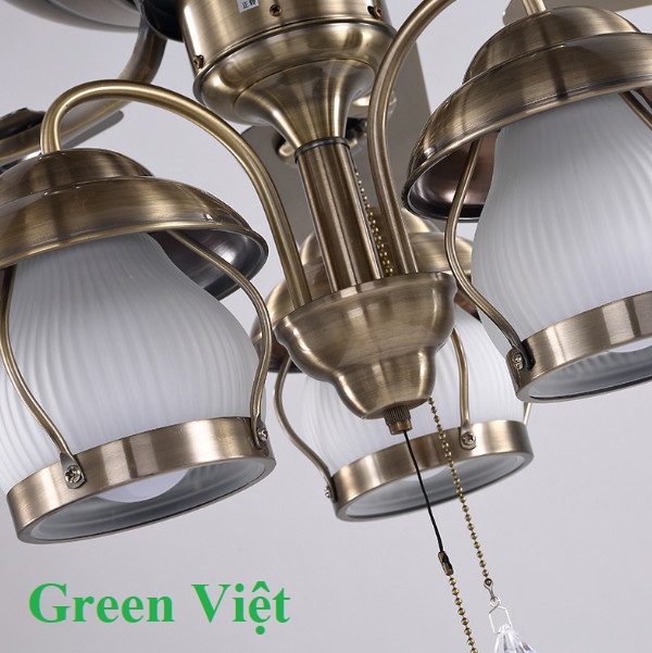 Quạt trần đèn trang trí CD183 Green Việt