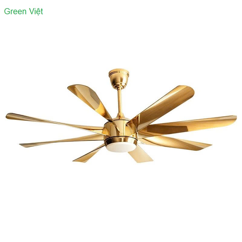 Quạt trần đèn trang trí CD184 Mạ Vàng Chất Lượng Green Việt