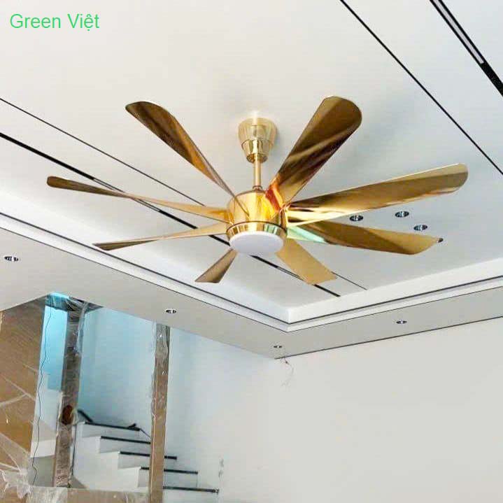 Quạt trần đèn trang trí CD184 Mạ Vàng Chất Lượng Green Việt