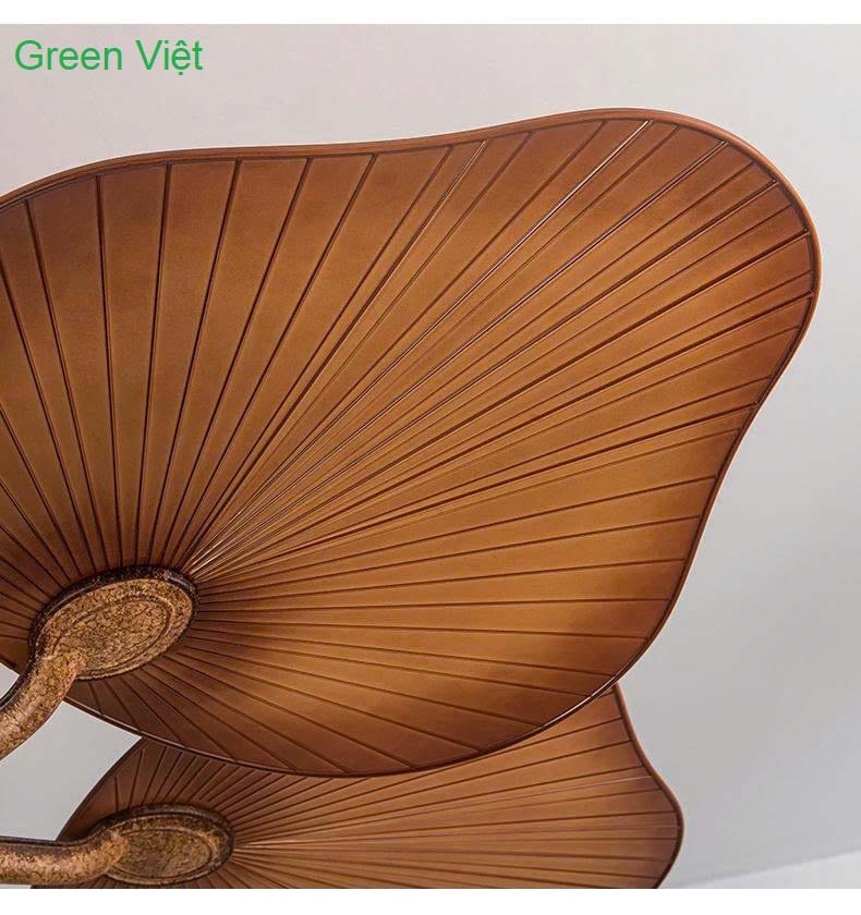 Quạt trần đèn trang trí phòng khách QTDP25 hình tai voi đẹp