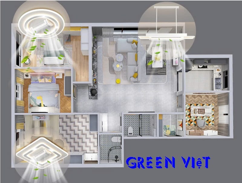 Quạt Trần Không Cánh QOPD111