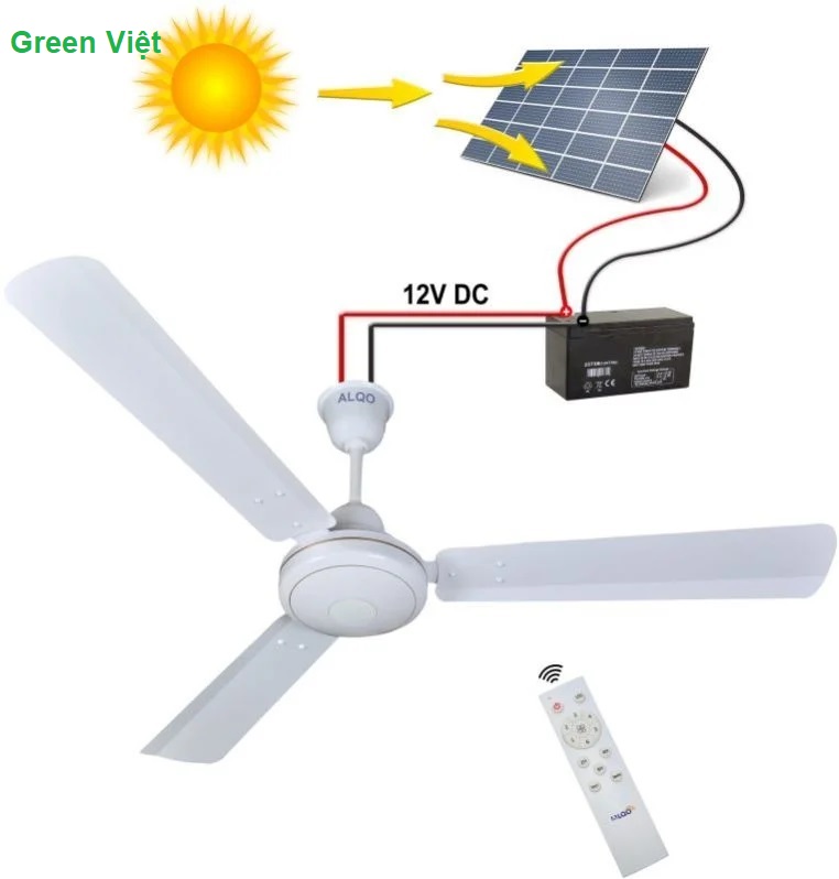 Quạt trần năng lượng mặt trời QTNL02