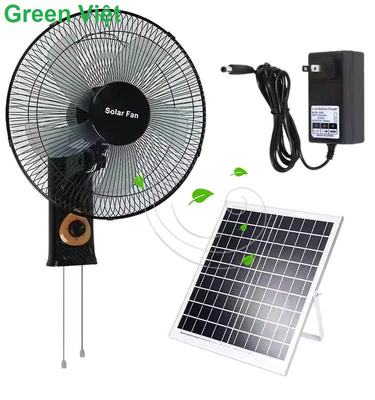 Quạt Treo Tường Năng Lượng Mặt Trời QT-26 Cao Cấp