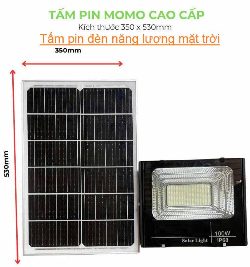 Tấm Pin Đèn Năng Lượng Mặt Trời 100W