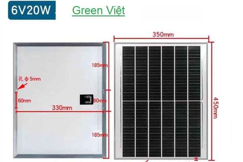 Tấm Pin Đèn Năng Lượng Mặt Trời 100W