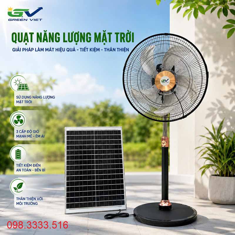 Pin lưu cho quạt năng lượng mặt trời