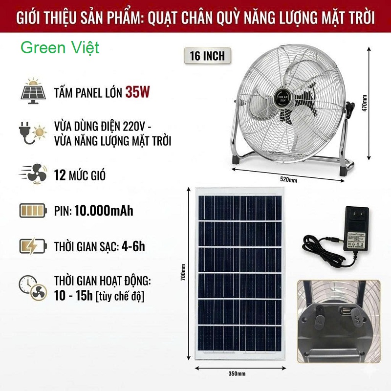Cánh quạt năng lượng mặt trời