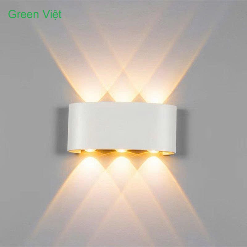 Đèn gắn tường trang trí 6 tia vỏ trắng DGT-03