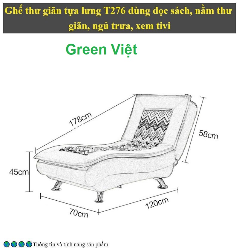 Ghế sofa dùng đọc sách GH03, thư giản