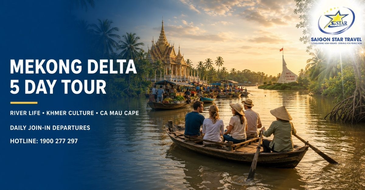 Mekong Delta 5 Day Tour - Ben Tre, Can Tho, Khmer Culture & Ca Mau