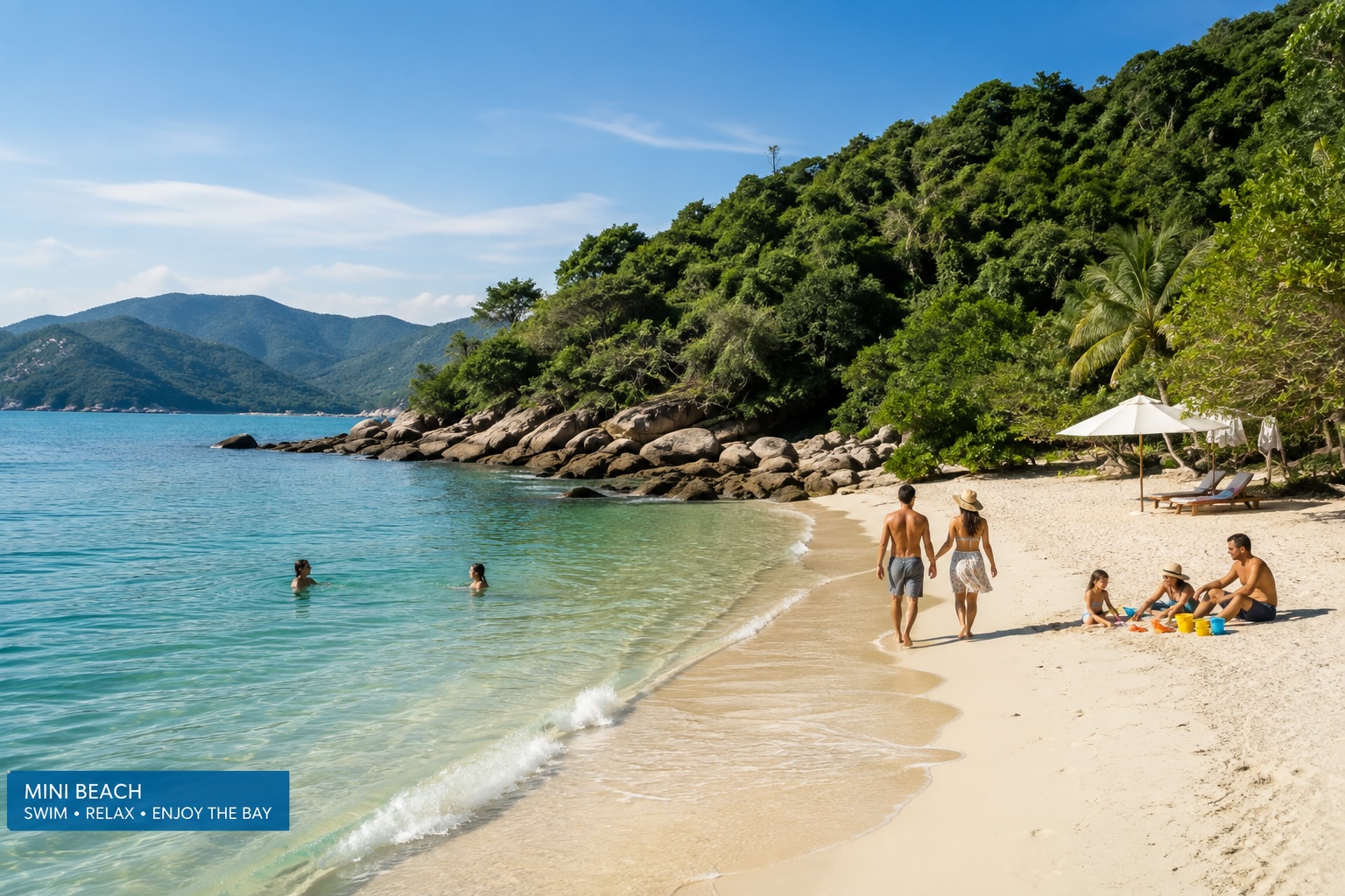 Nha Trang 3 Island Tour: Mini Beach, Fishing Village & Hon Tam Mud Bath