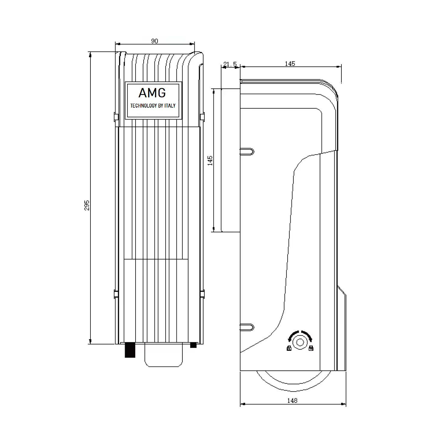Motor cổng mai rùa AMG 500