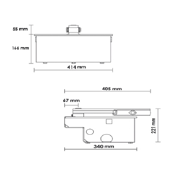 Motor cổng âm sàn Roger BR21/351 36v 800kg Italia