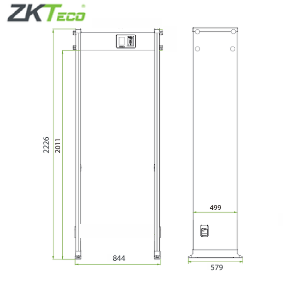 Cổng dò kim loại Zkteco ZK - D2180S