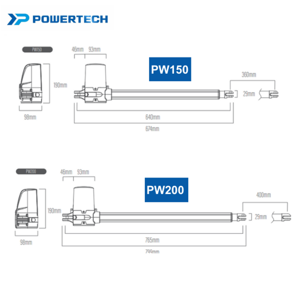 Motor cổng tay đòn Powertech PW200