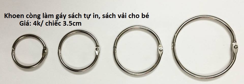 Bộ Khoen Tròn Kim Loại (Móc Còng) 3