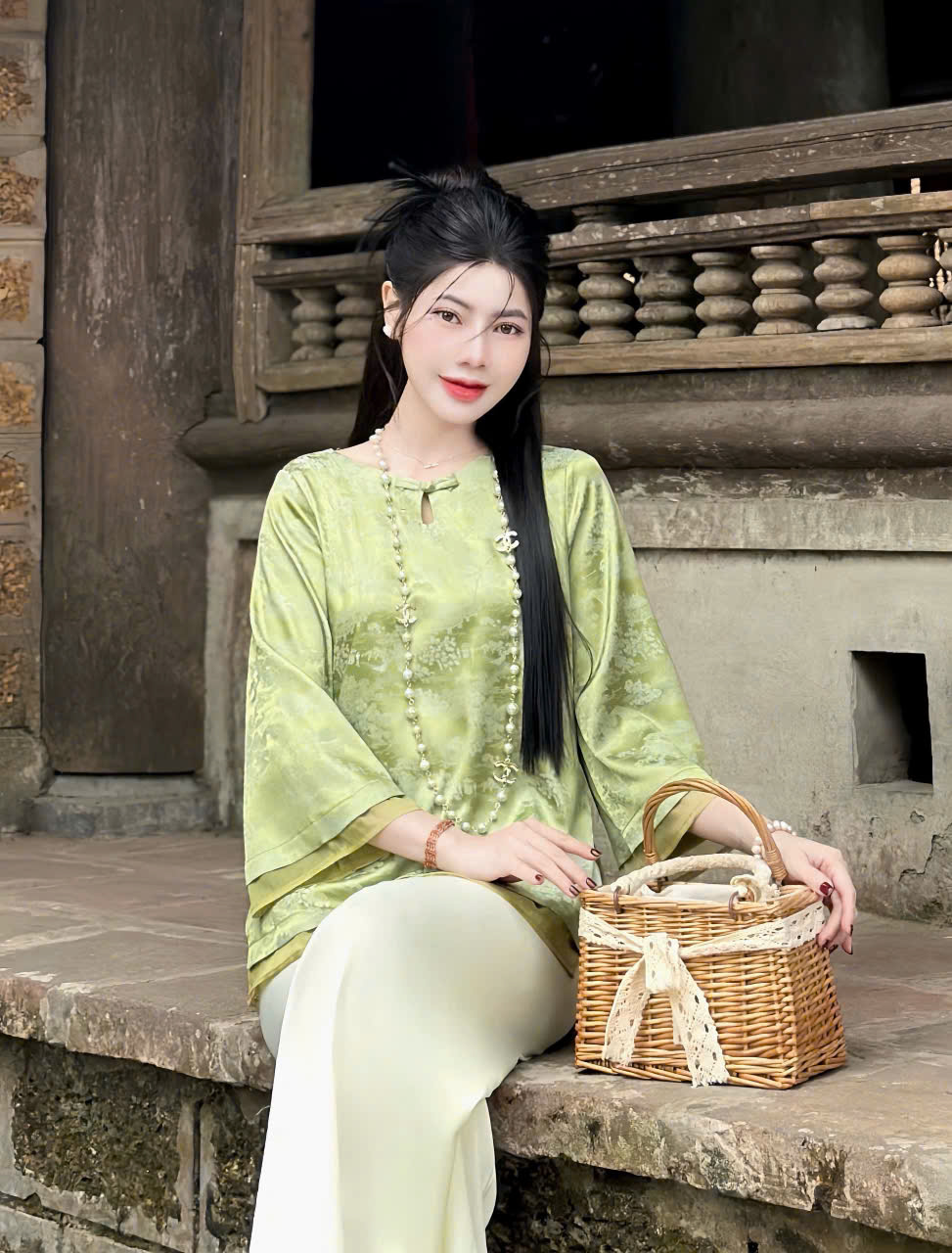 Bộ Cổ Giọt Lệ Gấm Thủy Mặc
