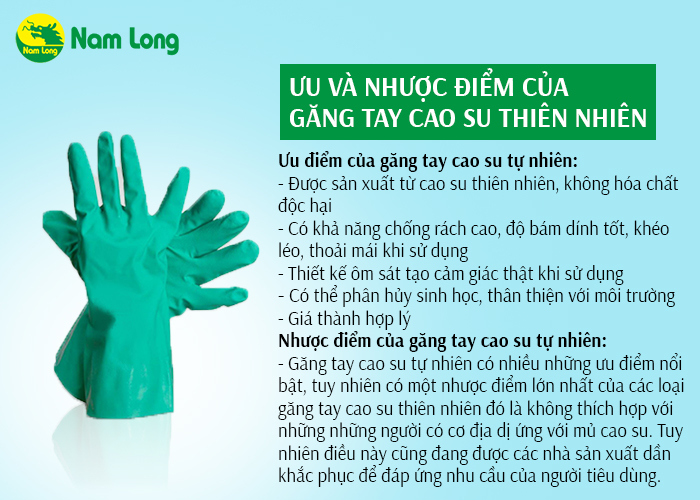 Gang Tay Cao Su Siêu Dai Nam Long Bảo Hộ Lao Động Size S,M