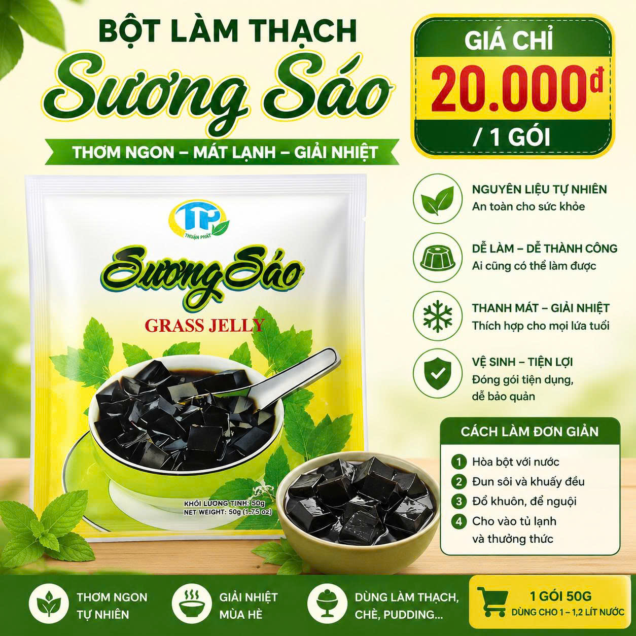 Bột làm thạch Sương Sáo