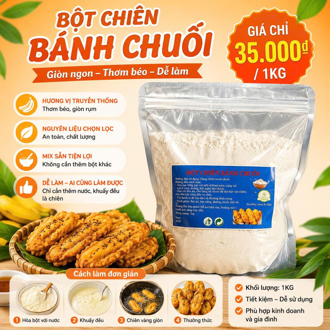 Bột Chiên bánh chuối