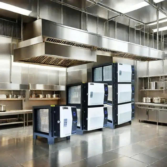 Giải Pháp Xử Lý Khói Dầu Mỡ Cho Nhà Hàng, Bếp Công Nghiệp Bằng Máy Lọc Khói Tĩnh Điện