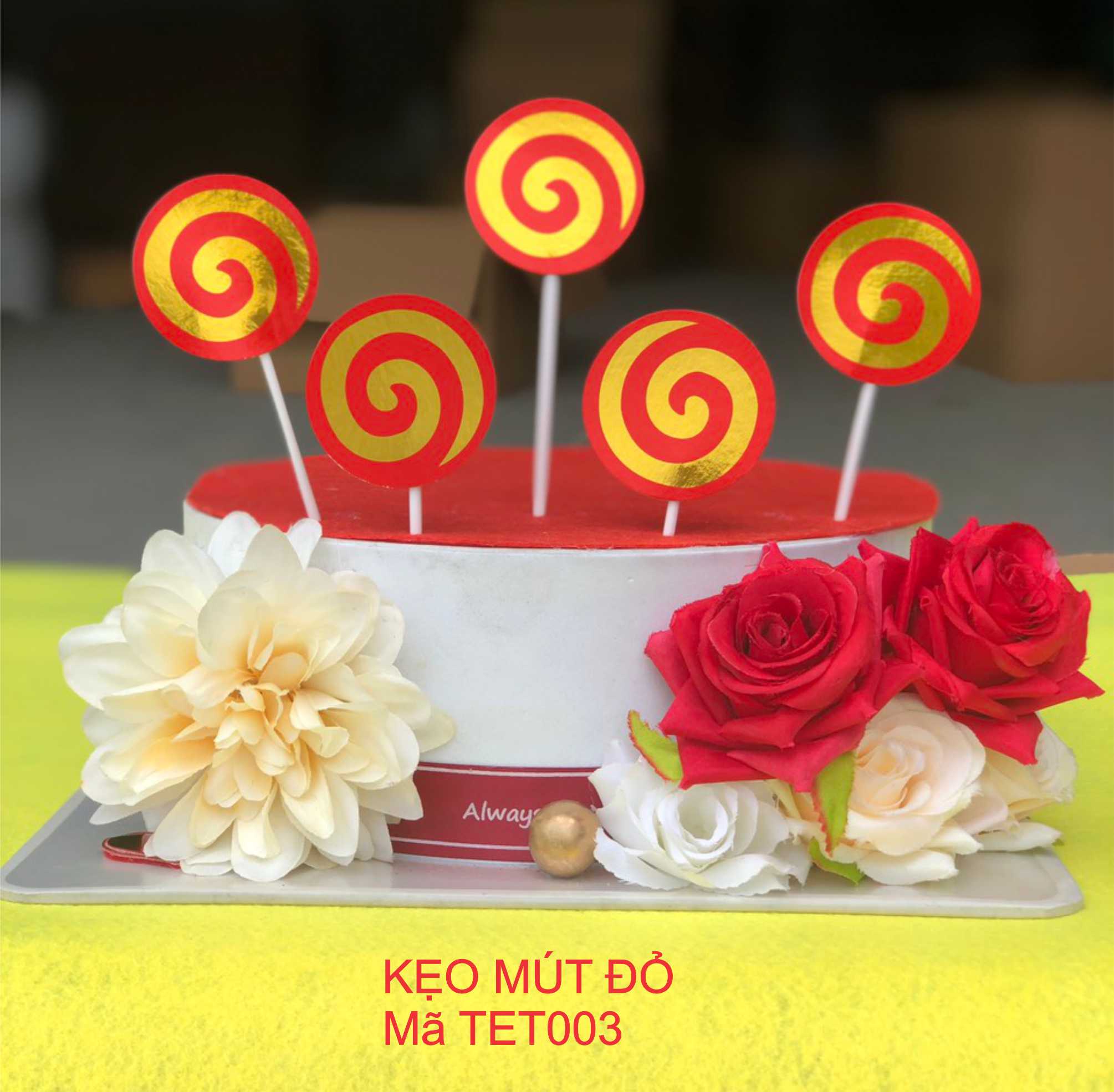 THẺ CẮM KẸO MÚT ĐỎ