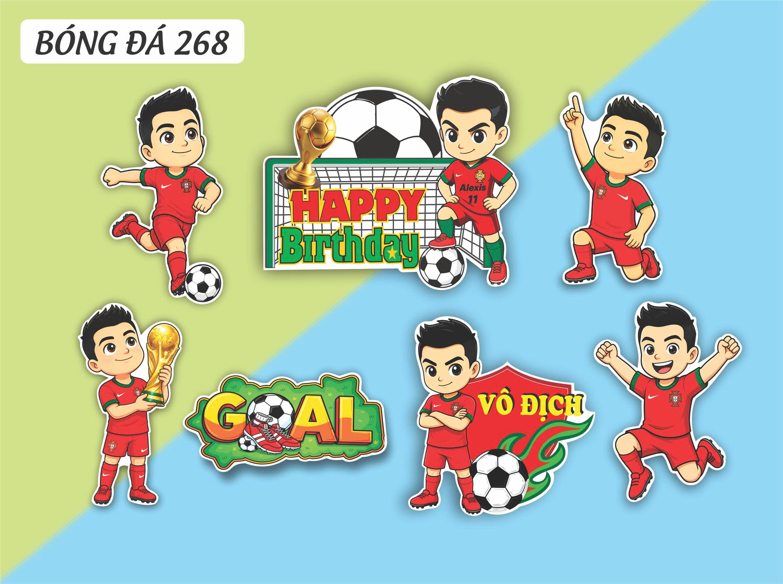 SET CẮM GIẤY BÓNG ĐÁ 268