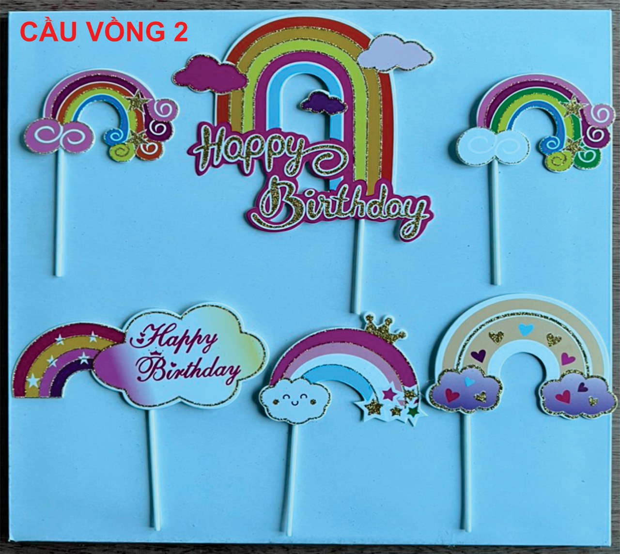SET CẮM GIẤY CẦU VỒNG 02