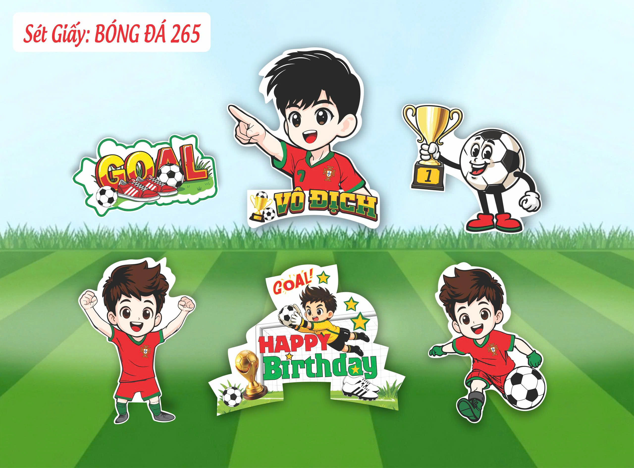 SET CẮM GIẤY BÓNG ĐÁ 265