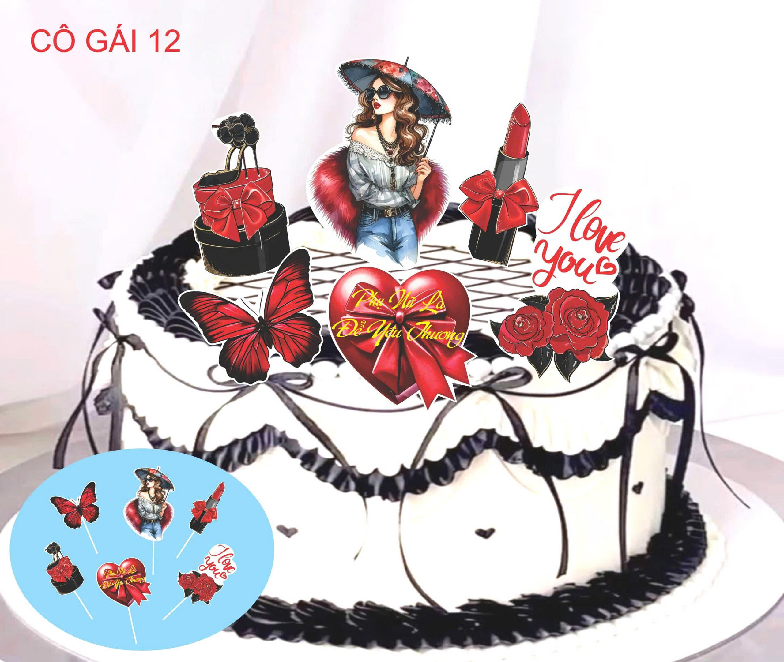 SET CẮM GIẤY CÔ GÁI 12