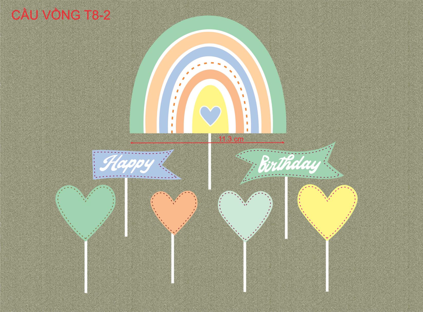 SET CẮM GIẤY CẦU VỒNG 2