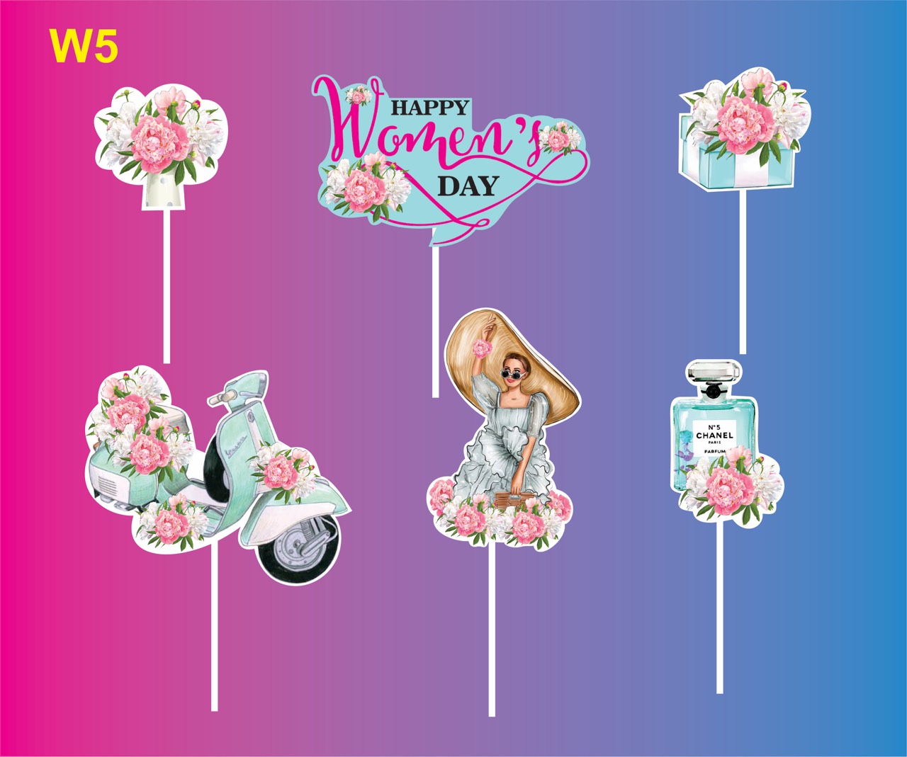 SET THẺ PHỤ NỮ W5 XANH