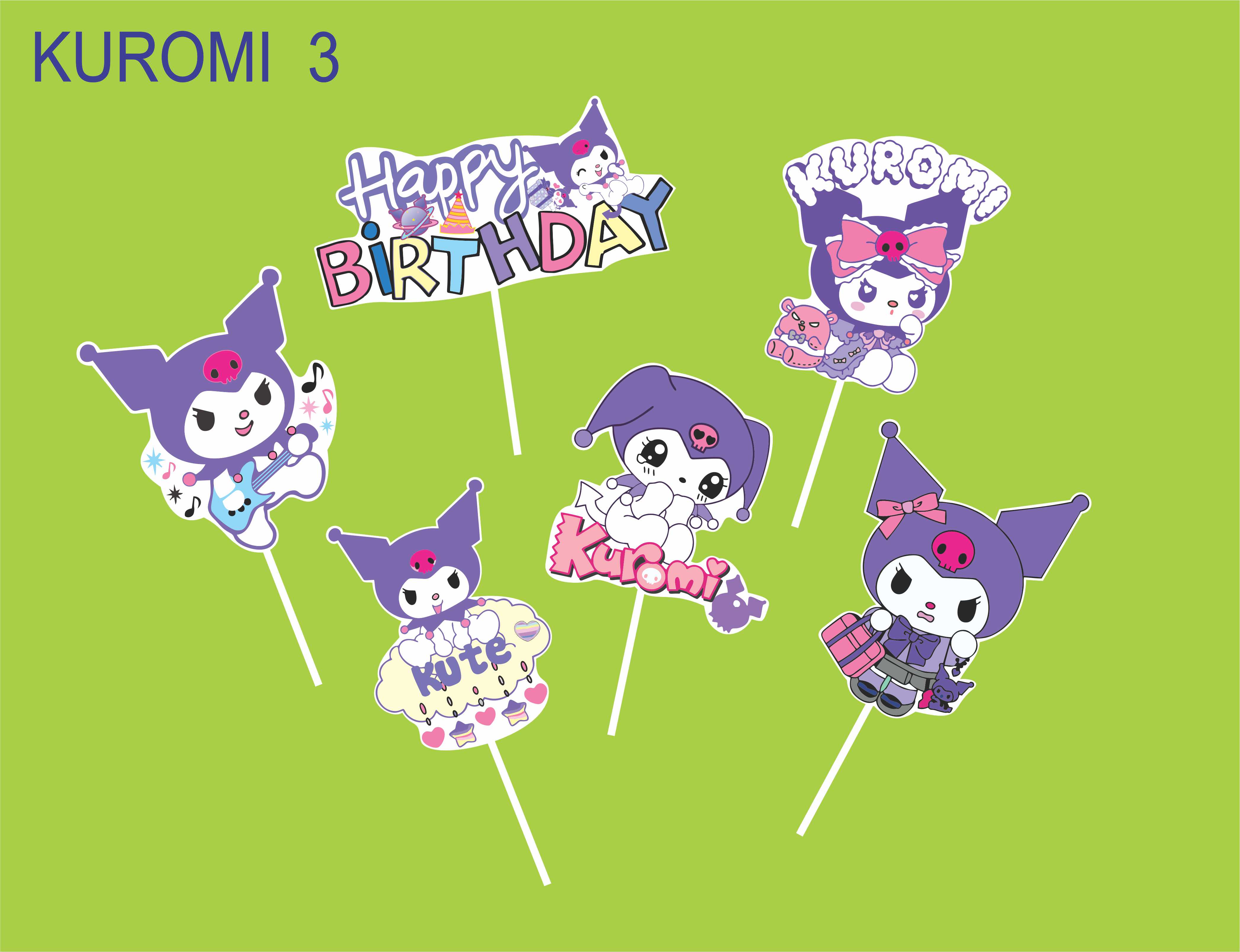 SET CẮM GIẤY KUROMI 3
