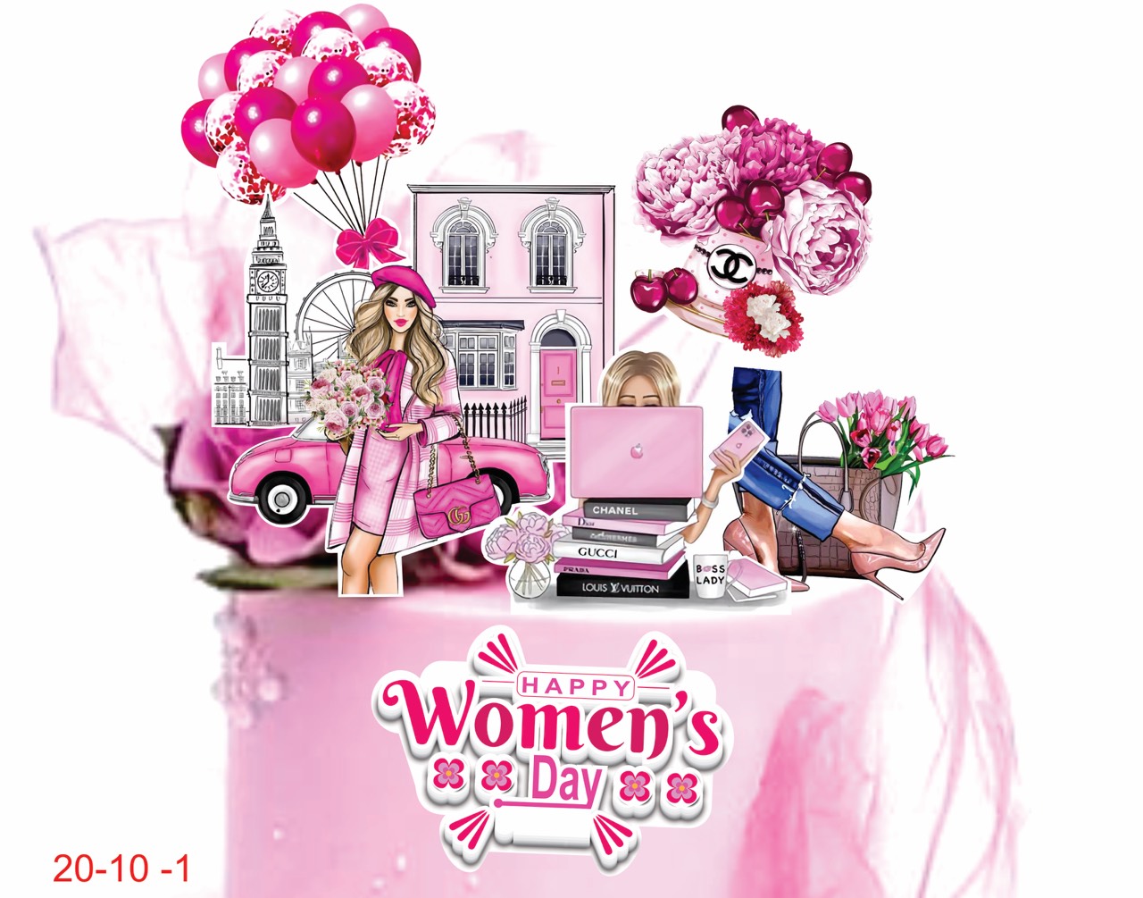 SET CẮM GIẤY CÔ GÁI 20/10-1