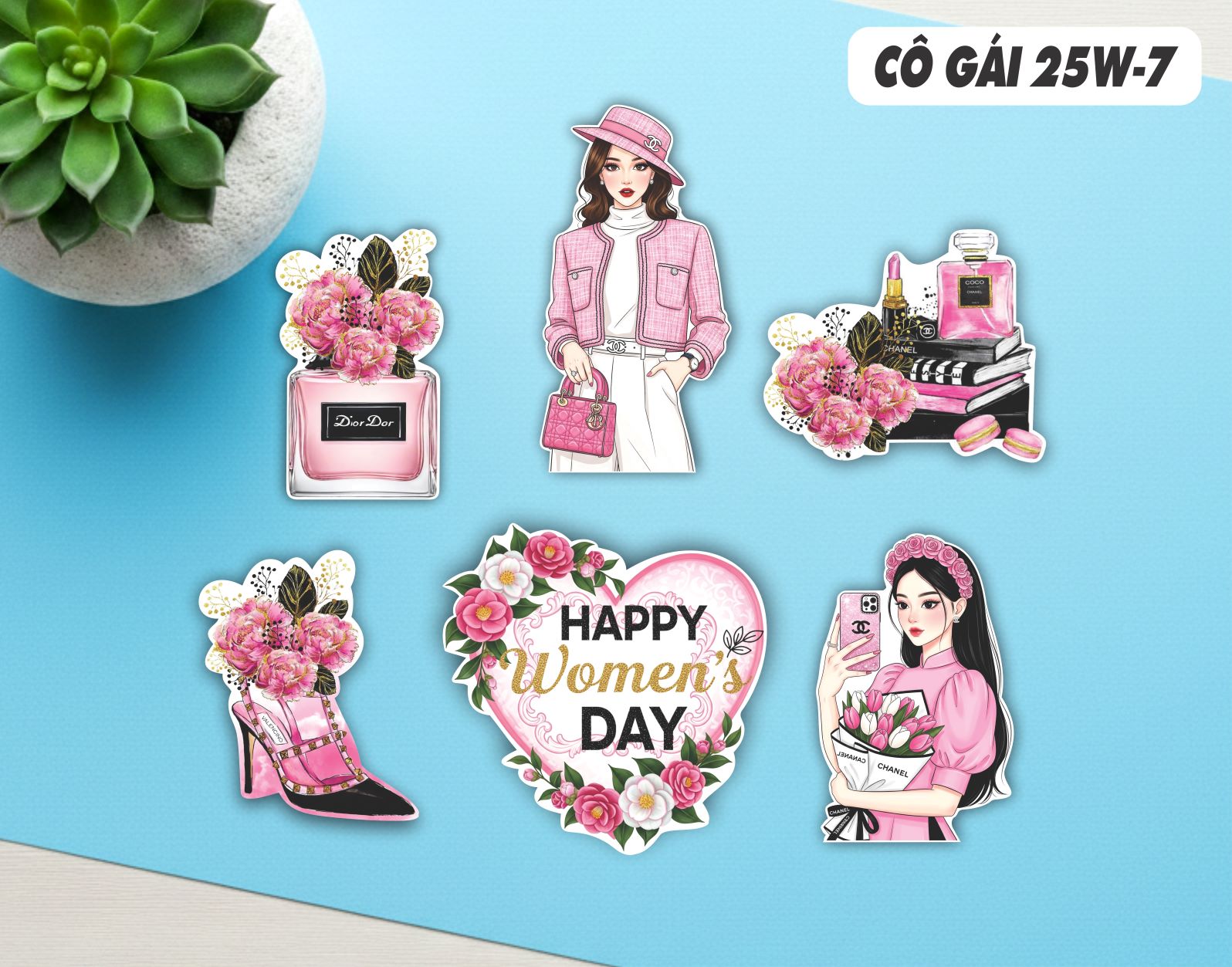 SET CẮM GIẤY CÔ GÁI 25W7