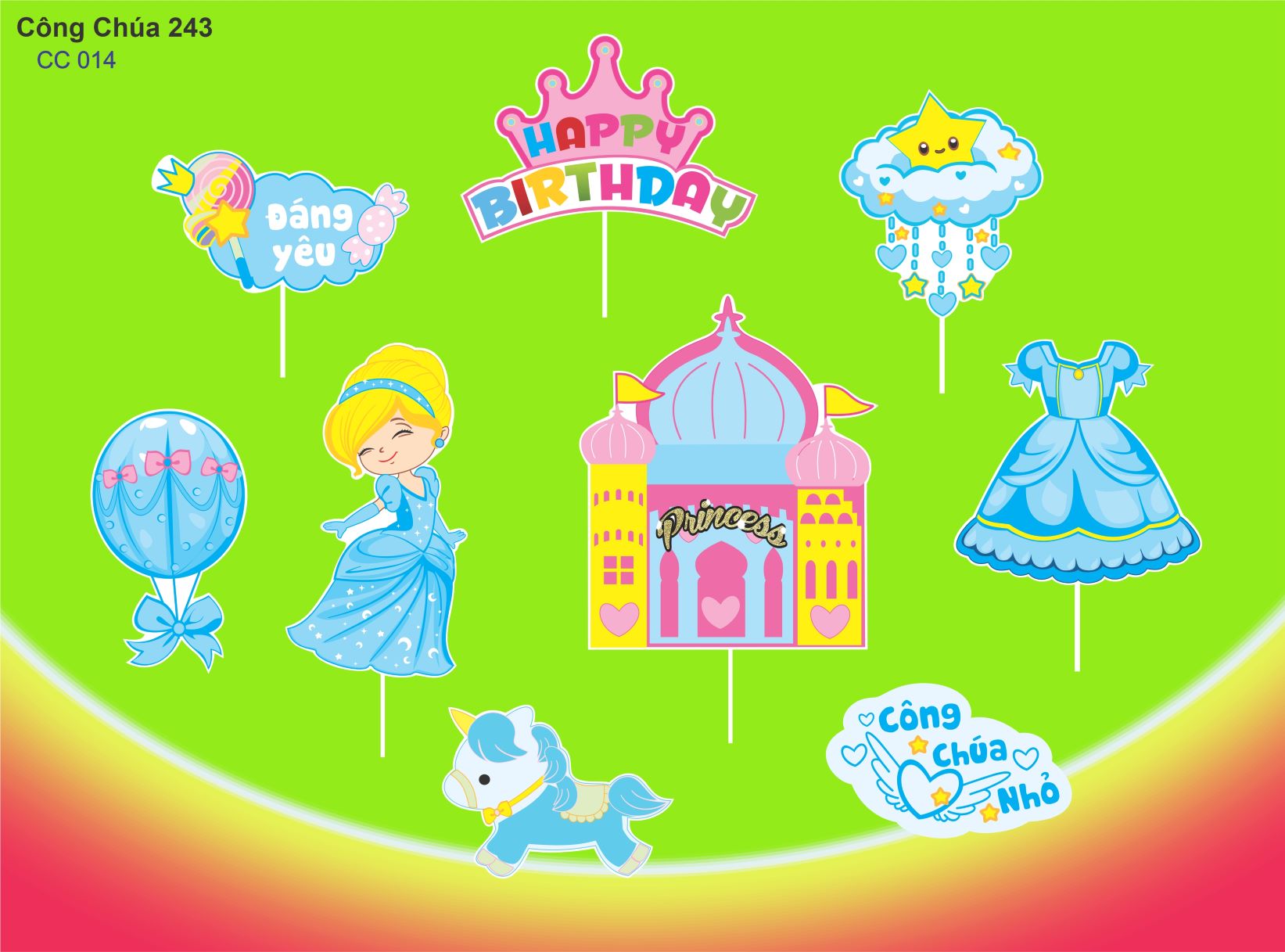 SET CẮM GIẤY CÔNG CHÚA 243