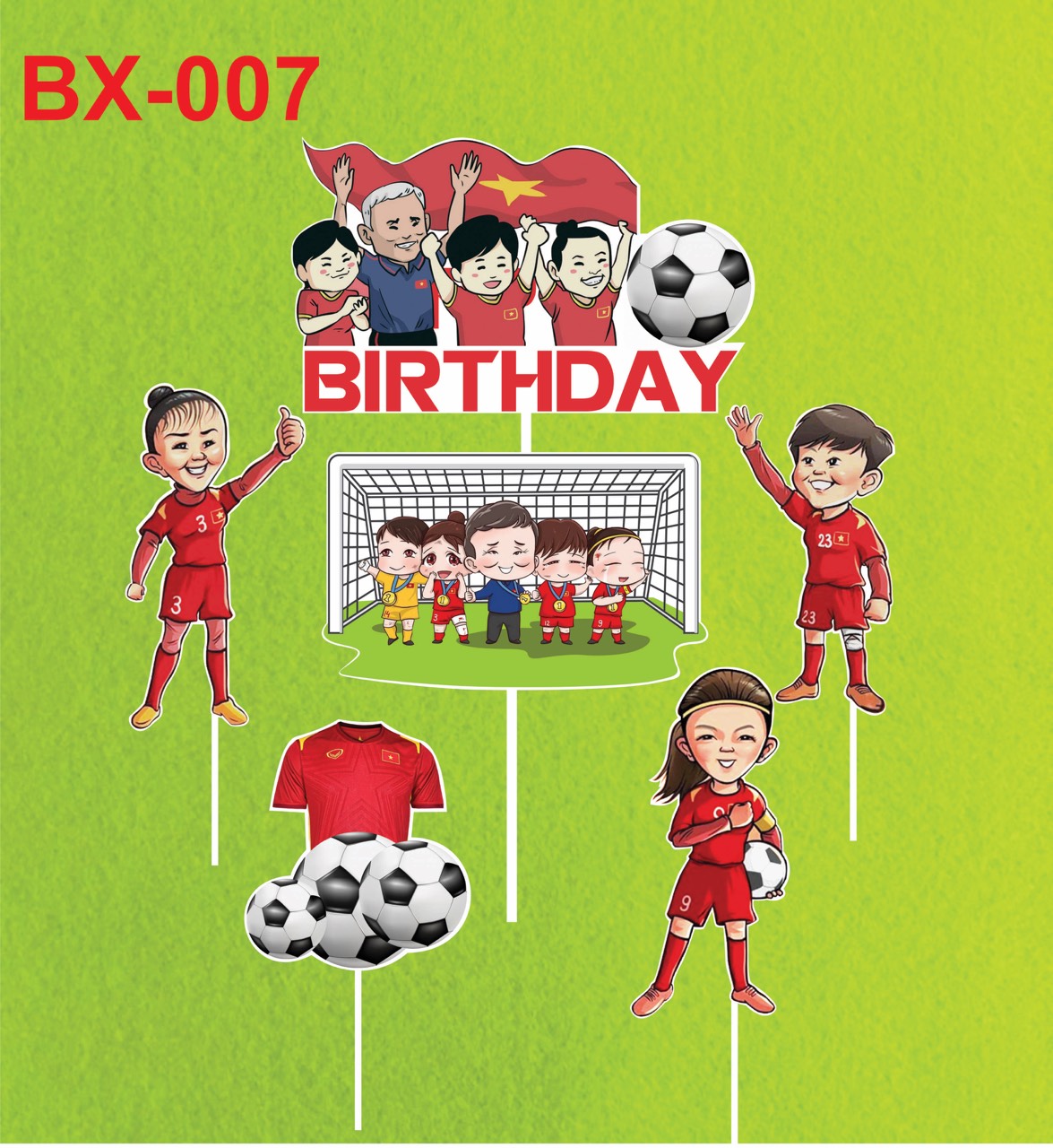 SET CẮM GIẤY BÓNG ĐÁ NỮ