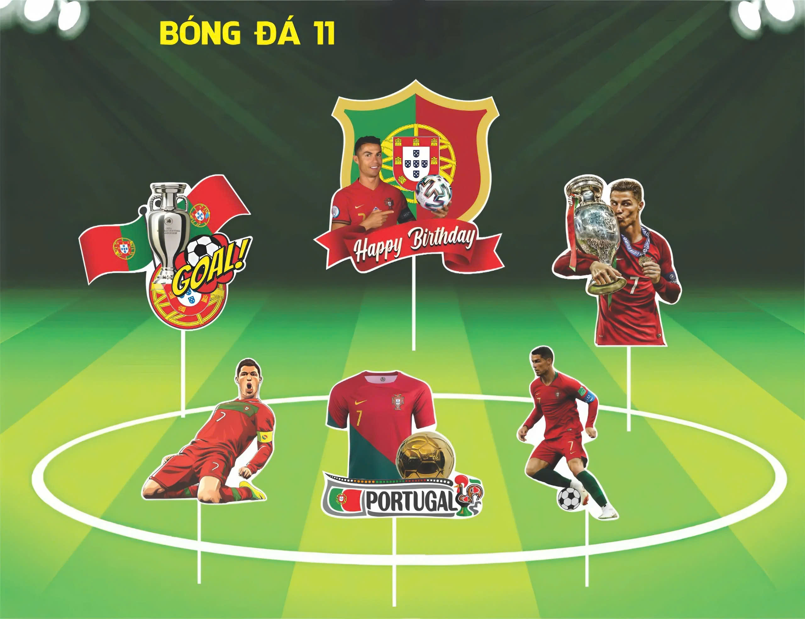 SET CẮM GIẤY BÓNG ĐÁ 11