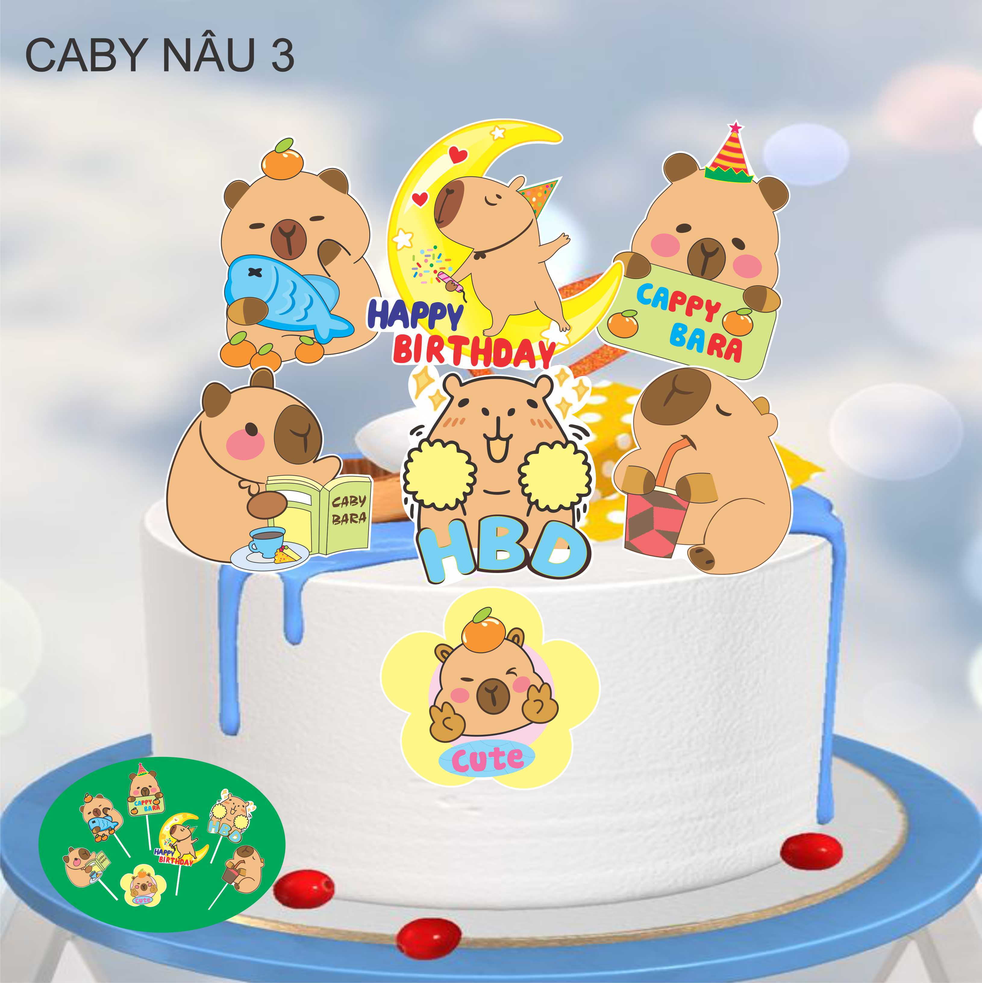 SET CẮM GIẤY CABY BARA NÂU 3