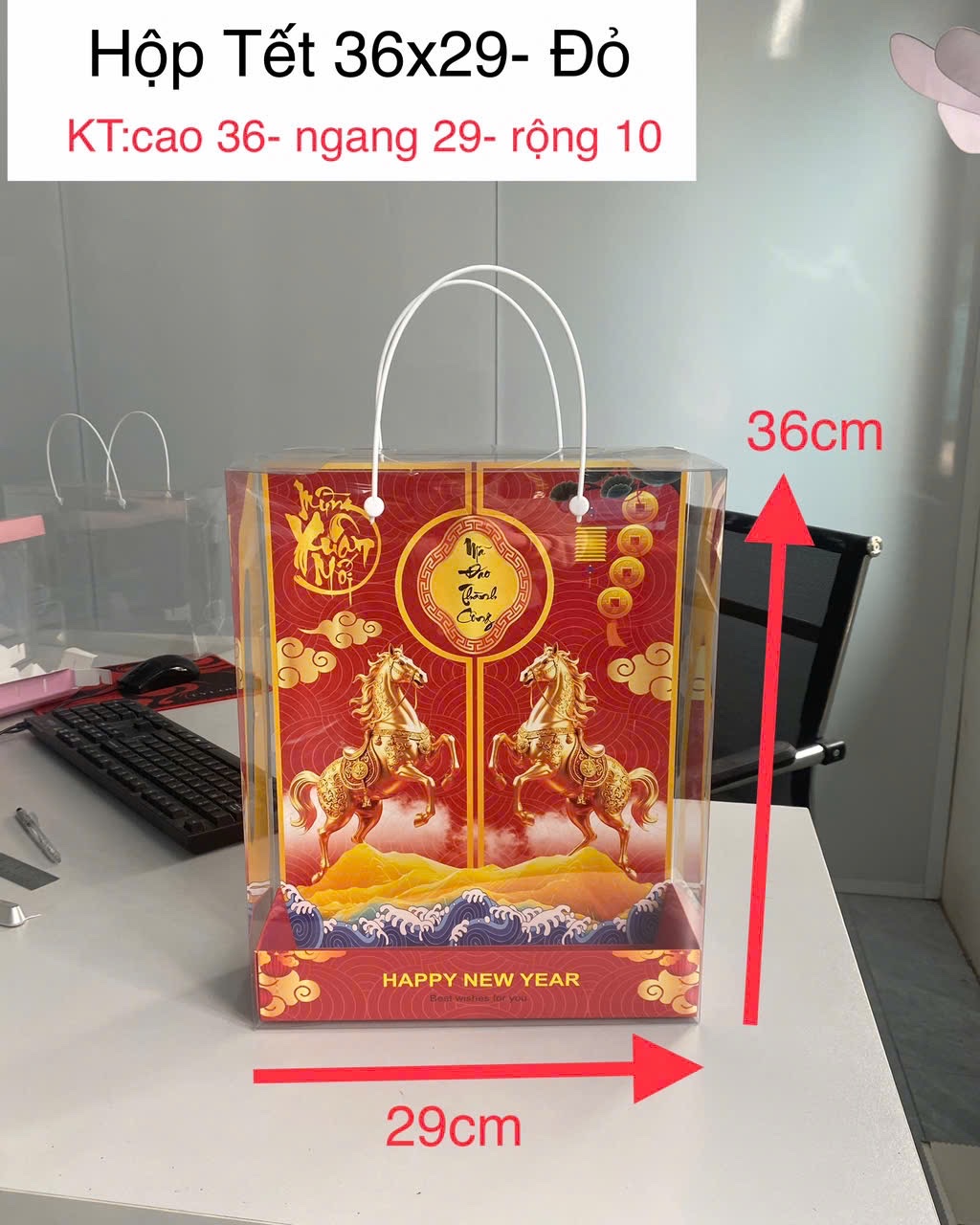 Hộp Quà Tết Song Mã Đỏ