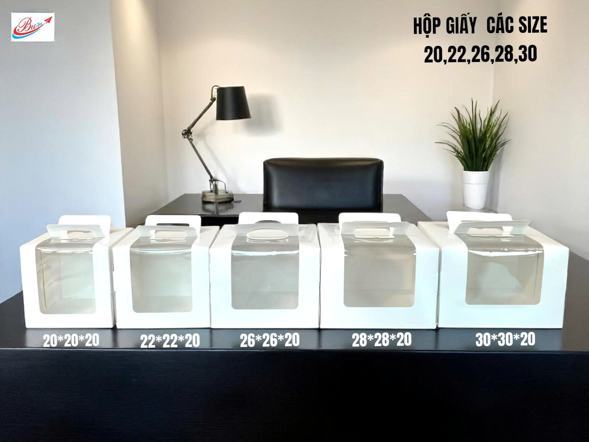 Hộp Giấy Ivory Ô Cửa Sổ Size 28x20cm