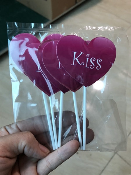 SET THẺ TIM HỒNG CHỮ
