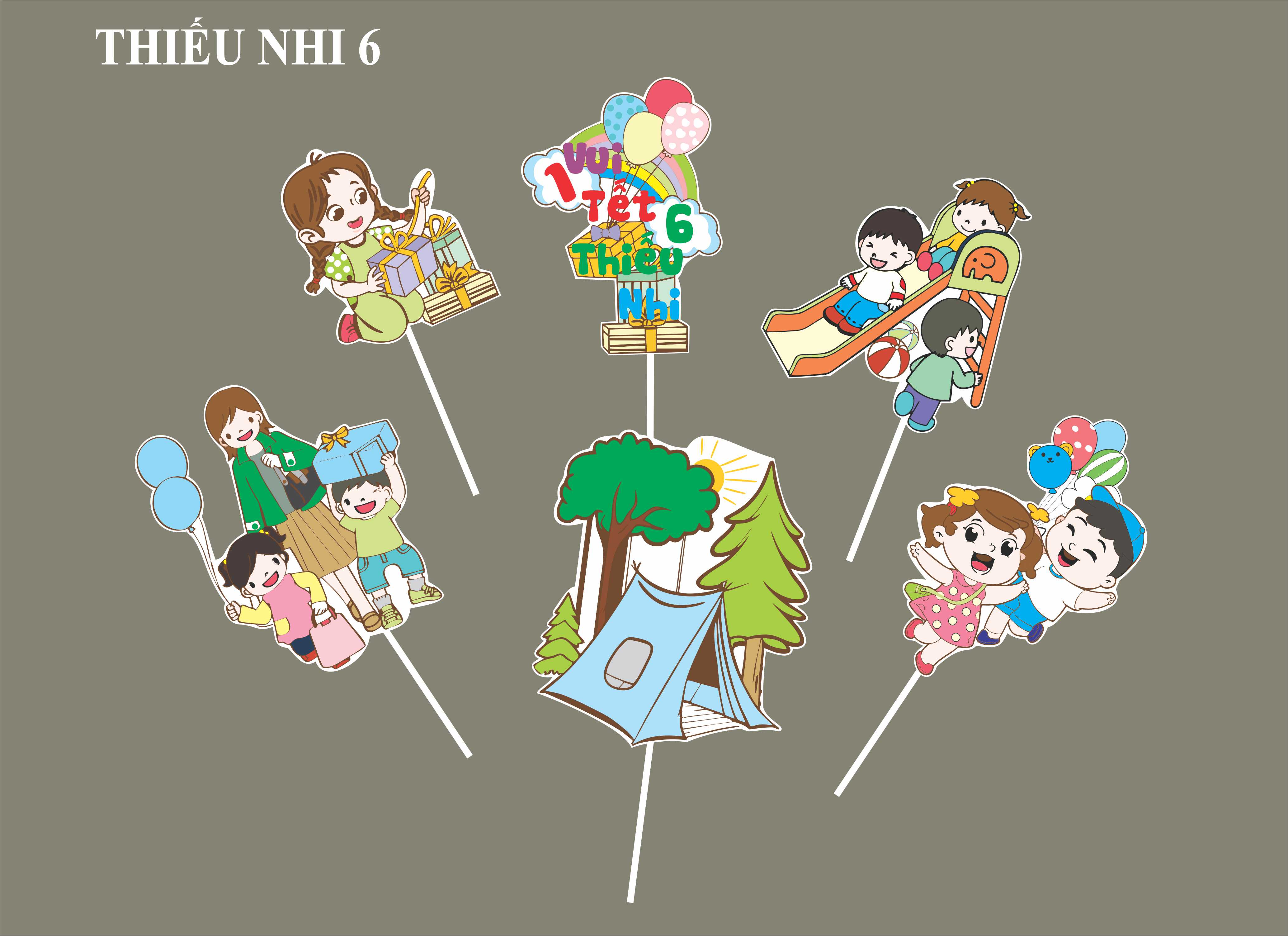 SET CẮM GIẤY THIẾU NHI 6