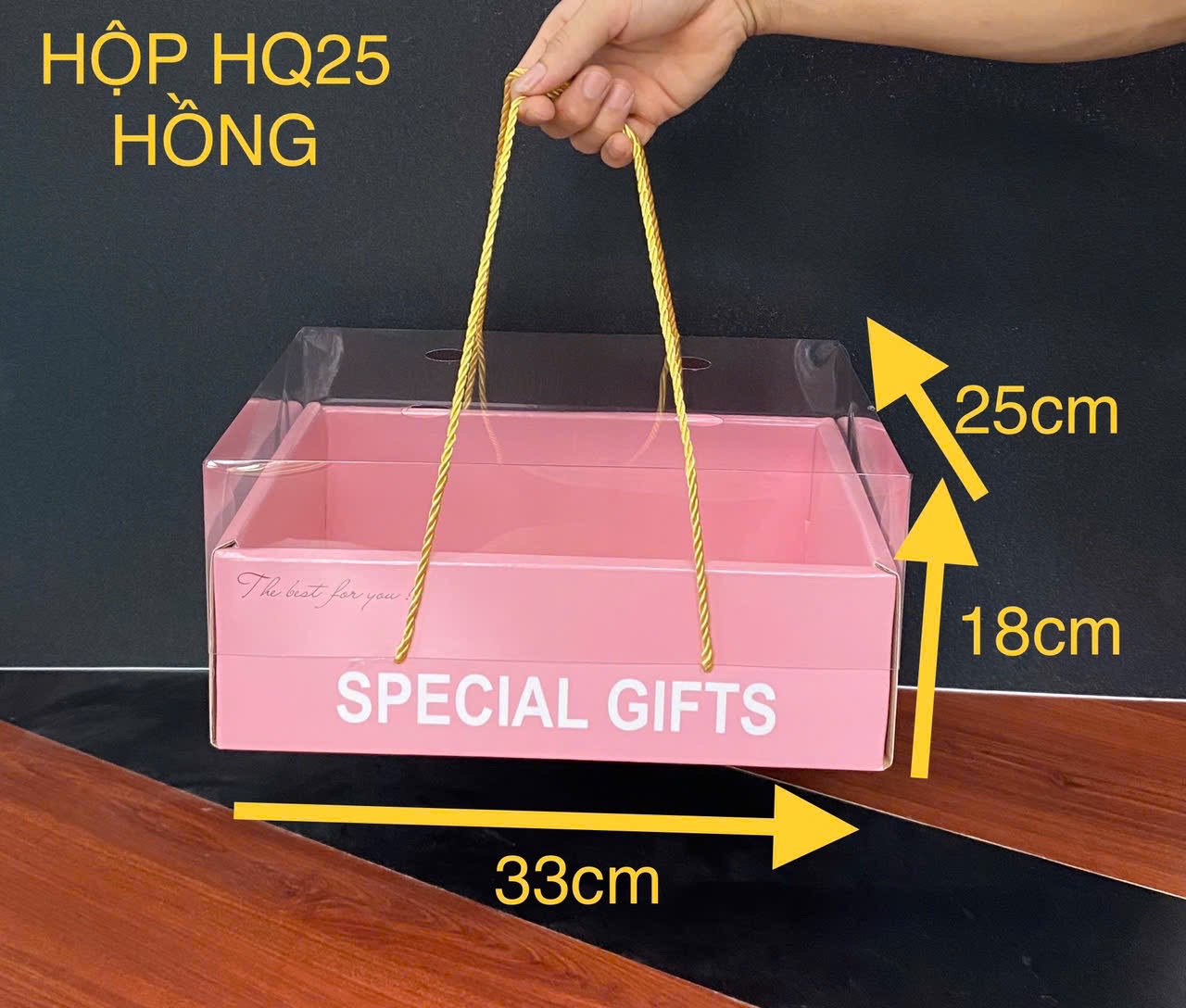 Hộp Hoa Quả Hồng Size 33x25x18cm