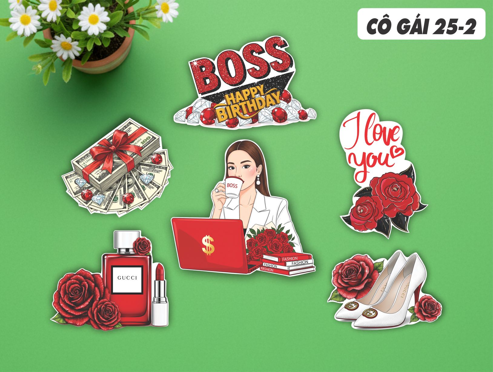 SET CẮM GIẤY CÔ GÁI 252