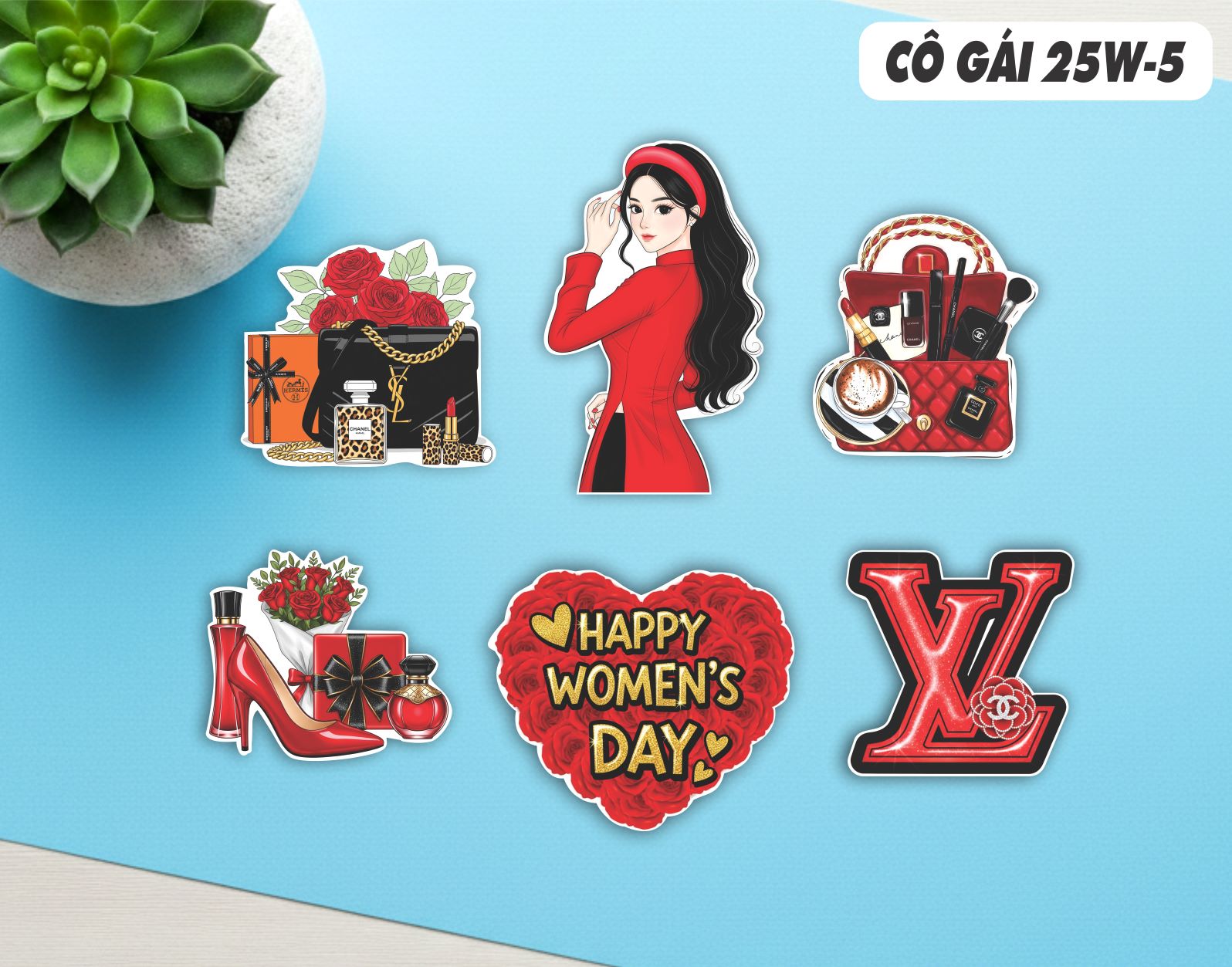 SET CẮM GIẤY CÔ GÁI 25W5