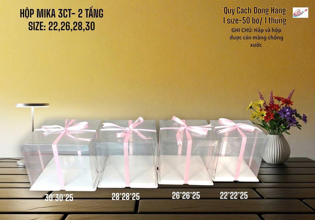 Hộp Mica 3ct Size 30x25cm
